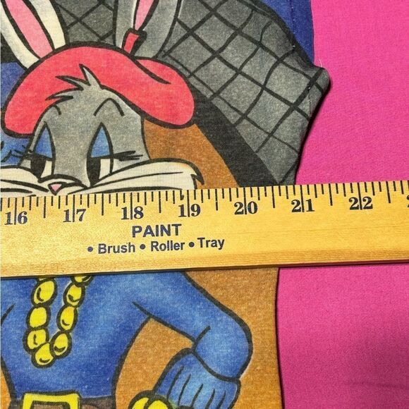 Looney Tunes Vintage 1985 Warner Bros Bugs Bunny France Jodie Arden Night Shirt - Picture 5 of 5